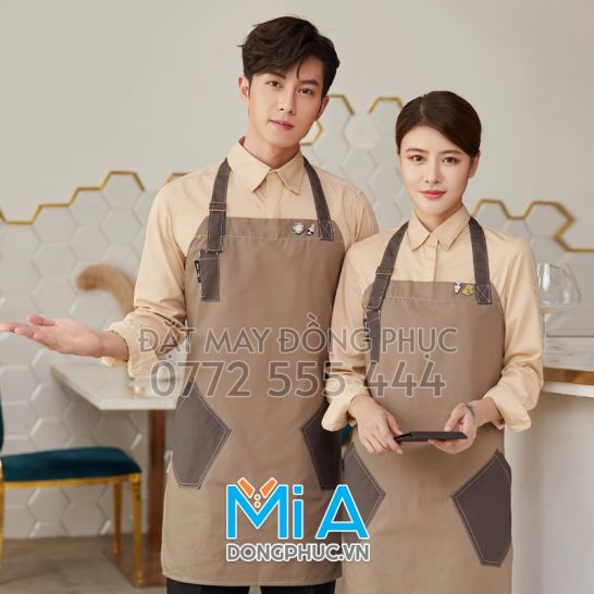 Thêu tạp dề tiệm nail ở Kon Tum