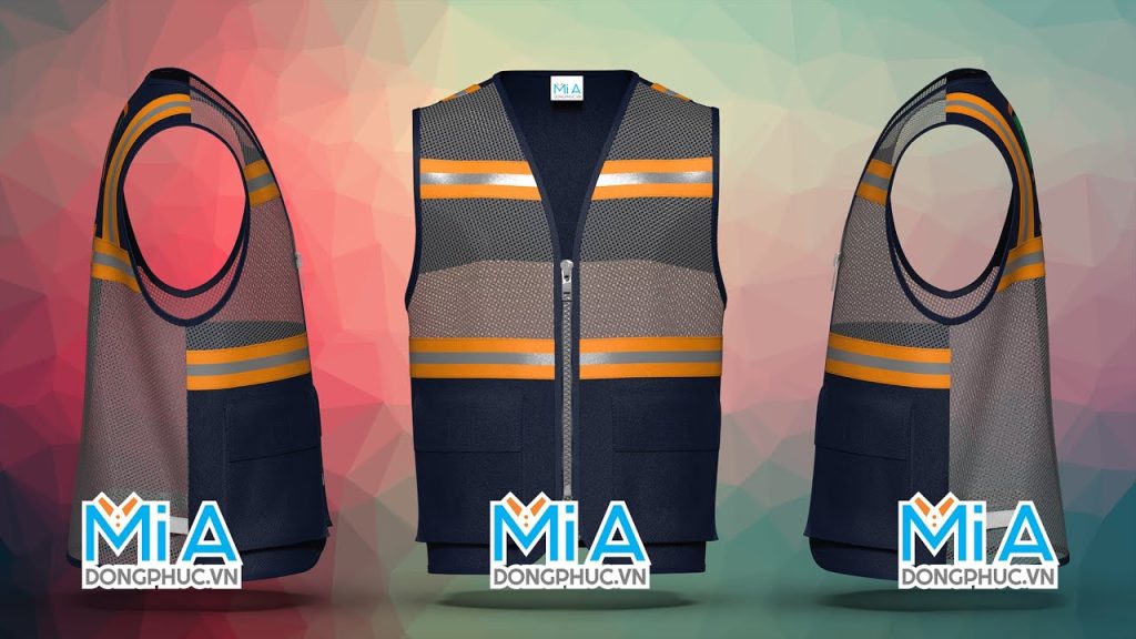 Áo ghi lê lưới có gắn phản quang cho giám sát công trình