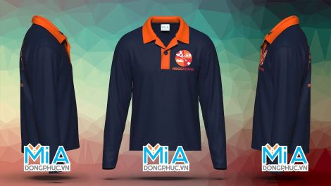 Áo thun đồng phục tay dài có in và thêu logo Áo thun đồng phục tay dài có in và thêu logo