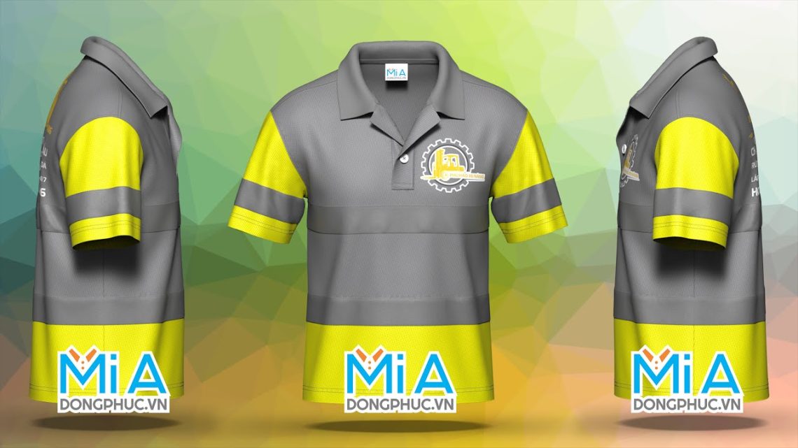Áo đồng phục gắn phản quang in logo Xe Nâng Phú Hào