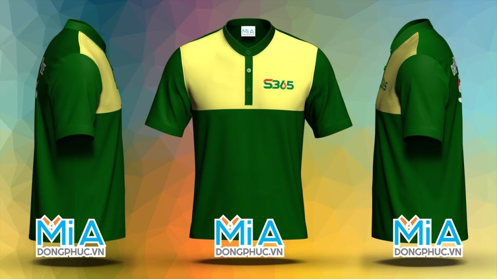 Đồng phục áo thun cổ tàu in logo Công ty S365 trẻ trung năng động Đồng phục áo thun cổ tàu in logo Công ty S365 trẻ trung năng động