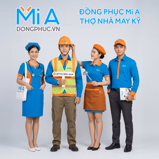 Đồng phục Mi A do xưởng may trực tiếp sản xuất cho nhiều lĩnh vực khác nhau