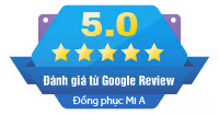 Đánh giá 5 sao Google Review của thương hiệu Đồng Phục Mi A