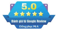 Đánh giá 5 sao Google Review của thương hiệu Đồng Phục Mi A