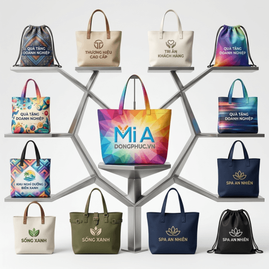 Mẫu túi vải in chuyển nhiệt toàn thân và túi canvas thêu logo vi tính Mẫu túi vải in chuyển nhiệt toàn thân và túi canvas thêu logo vi tính