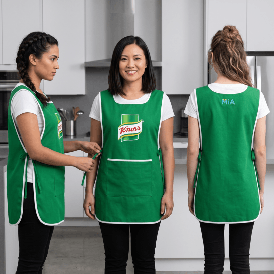 Tạp dề 2 thân cao cấp cho nhân viên nhà hàng, quán cà phê