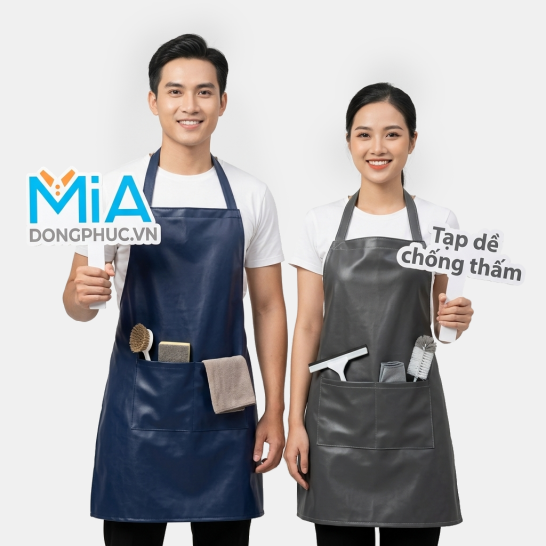Tạp dề chống thấm cho nhân viên vệ sinh, lau dọn