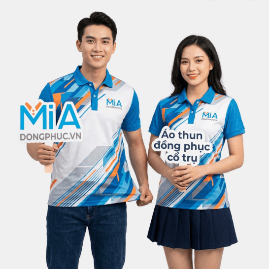 Áo thun đồng phục cổ trụ kiểu polo may theo yêu cầu tại Mi A Áo thun đồng phục cổ trụ kiểu polo may theo yêu cầu tại Mi A